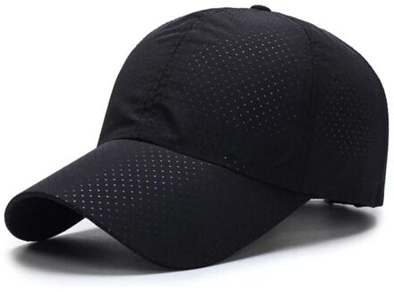 Baseball Cap Zomer Mesh Hoeden Licht Boord Effen Kleur Unisex Verstelbare Caps Outdoor Zon Bescherming Casual Ademende Hoed zwart
