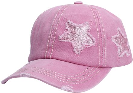 Baseball Cap Zomer Unisex Casual Outdoor Reizen Verstelbare Cowboy Ster Afdrukken Zon Bescherming Alle-Match Hip Hop Caps gorra roze