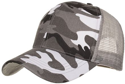 Baseball Caps Hoeden Voor Vrouwen Hoeden Caps Mannen Camouflage Zomer Cap Mesh Hoeden Voor Mannen Vrouwen Casual Unisex Hoed Hip hop Verstelbare grijs