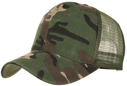 Baseball Caps Hoeden Voor Vrouwen Hoeden Caps Mannen Camouflage Zomer Cap Mesh Hoeden Voor Mannen Vrouwen Casual Unisex Hoed Hip hop Verstelbare leger groen