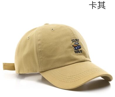 Baseball Caps Voor Mannen En Vrouwen: Zonnebrandcrème Cap, Gebogen Rand, Geborduurde Hip-Hop Cap, soft Top Zonnehoed khaki