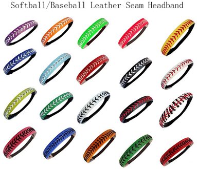 Baseball Hoofdband Geen Slip Grip Antislip Sport Atletische Lederen Hoofd Zweetbandjes mix kleur