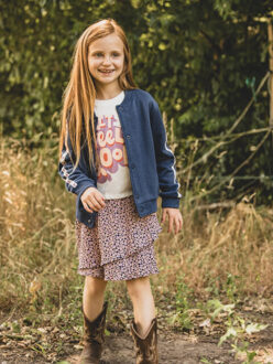 Baseball vest lurex voor meisjes in de kleur - maat 116 Blauw