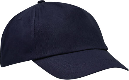 Baseballcap / pet Outdoor - 5 panels - donkerblauw - volwassenen - klittenbandsluiting - katoen
