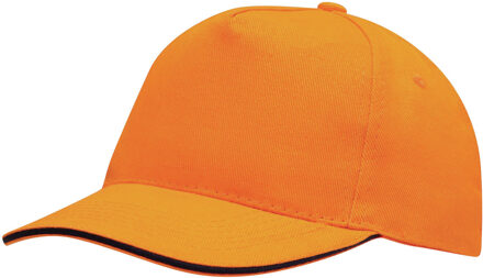 Baseballcap Walkers voor volwassenen - oranje - klitteband sluiting - katoen