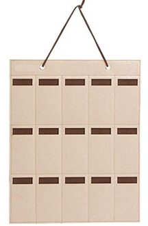 Basedidea Zonnebril Opslag Opknoping Tas Vilt Doek Brillen Display Houder Organizer 15 Slots Beige