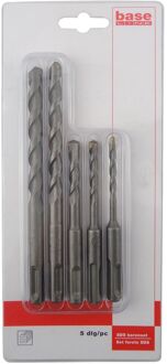Baseline Betonboor Sds Plus Set - Diam. 5/6/8/10/12mm - 5 Stuks