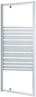 Baseline Douchedeur 90 X 185cm - Wit Profiel - 4 Mm Gestreept Glasmotief