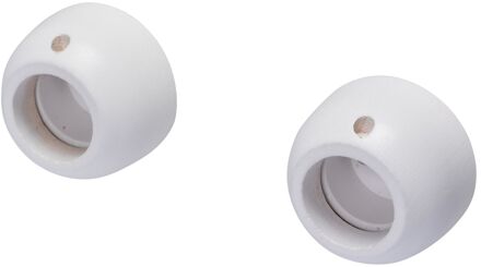 Baseline Gordijnsteun Hout Wit 28mm 2x