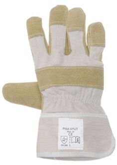 Baseline Handschoenen Pisa Leder Grijs M10, 5 Paar
