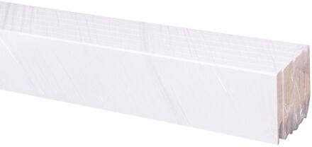 Baseline Hoge Muurplint - Budget Cubic - Wit - 240cm - 12x70mm - Multipack 4+2