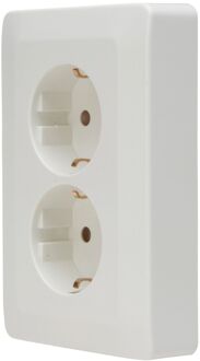 Baseline Inbouwcontactdoos 2-polig Randaarde Wit Ip20