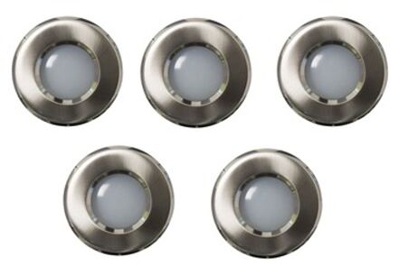 Baseline Inbouwspot Mat Nikkel Gu10 2,6w 5 Stuks