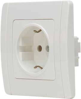 Baseline Inbouwstopcontact 1-polig Randaarde Wit Ip20