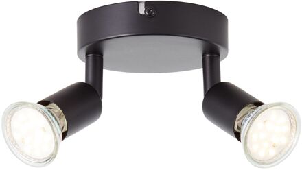 Baseline Opbouwspot Parma - Mat Zwart - 2xgu10