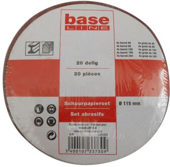 Baseline Schuurpapierpack 115mm 20stuks