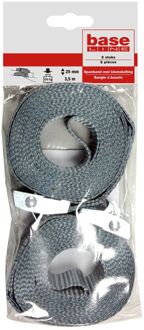 Baseline Set Sjorbanden Met Klemsluiting - 3,5mx25mm - 125kg - 2 Stuks