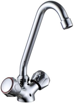 Baseline Wastafelmengkraan - Hoge Uitloop - Draaibaar - Chroom - 25,0cm