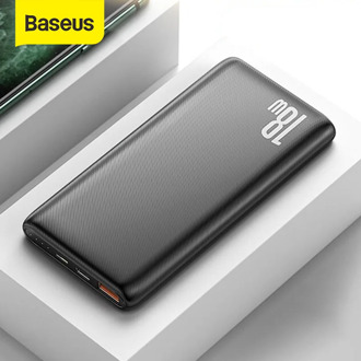 Baseus 18W Power Bank 10000mAh Quick Charge 3.0 Portable External Phone Charger with PD Two-way Fast Charging Powerbank