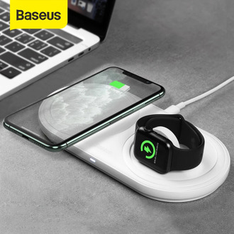 Baseus 2 in 1 Fast Wireless Charger Pad Multi-angle Charging For Apple Watch 5 4 3 10W Fast Charging For iPhone 11 Airpods Pro