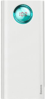 Baseus 20000Mah Power Bank 18W PD3.0 QC3.0 Snel Opladen Outdoor Draagbare Oplader Reizen Externe Batterij Powerbank Voor Telefoon wit 20000mAh