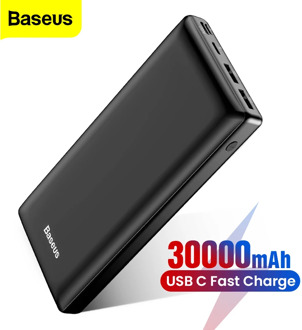 Baseus 30000mAh Power Bank USB C 30000 mah Powerbank Fast Charge For Xiaomi Mi iPhone Samsung Portable External Battery Charger
