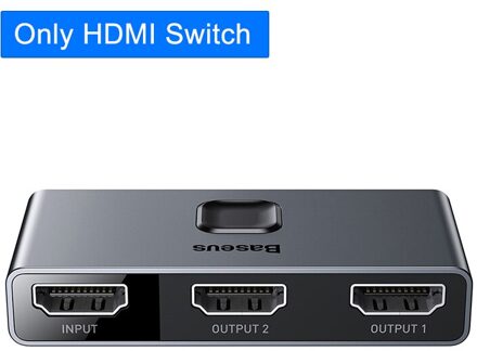 Baseus 4K Hdmi Splitter Schakelaar 1X2 & 2X1 Adapter 2 In 1 Out Hdmi Converter switcher Adapter Voor PS5 PS4 Hd Tv Box 4KHD Schakelaar 4KHD Switch