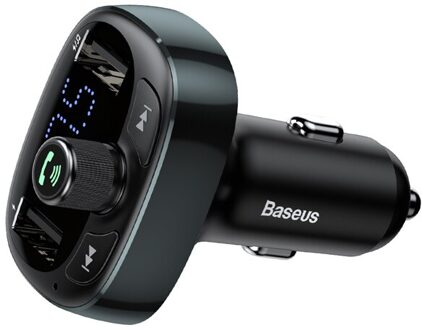 Baseus Auto Fm-zender Aux Modulator Bluetooth Usb Car Charger Kit Handsfree Audio MP3 Speler 3.4A Snelle Mobiele Telefoon Oplader Tarnish