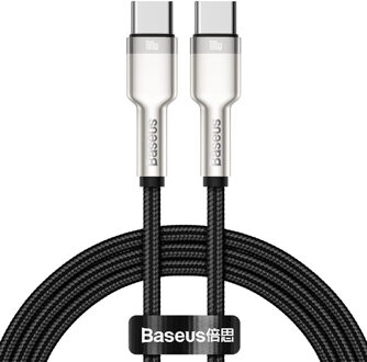 Baseus Cafule Series USB-C naar USB-C kabel - Metaal - 100 Watt - 1 meter - Zwart - 1m