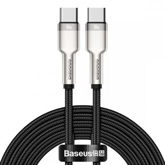Baseus Cafule Series USB-C naar USB-C kabel - Metaal - 100 Watt - 2 meter - Zwart - 2m