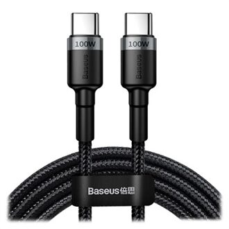 Baseus Cafule Series USB-C naar USB-C snellaadkabel - 100 Watt - 2 meter - Zwart - 2m