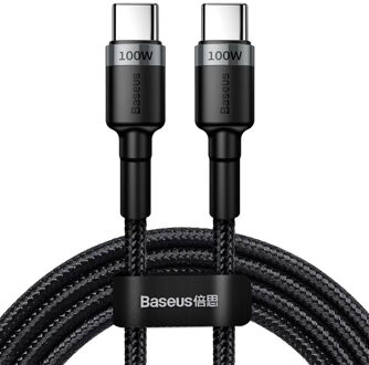 Baseus Cafule USB-C Kabel - 2m - Grijs / Zwart