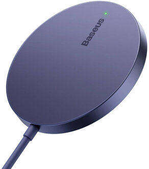 Baseus Eenvoudige Mini3 Magnetische Draadloze Oplader 15W - Paars Stof