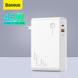 Baseus GaN 45W Power Bank US Plug Charger 10000mah Powerbank for Xiaomi PD Fast Charging US Charger For iPhone QC.4.0 Power Bank
