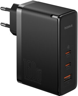 Baseus GaN5 Pro | Snellader - 2x USB-C + 1x USB-A - 160 watt Zwart - One size