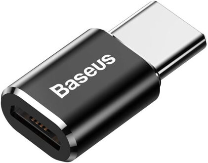 Baseus Micro-USB naar USB-C adapter - OTG - Zwart - One size