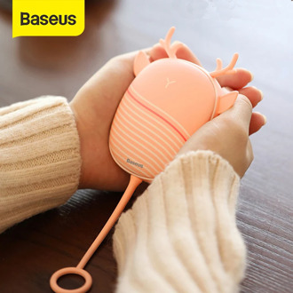 Baseus Mini Hand Heater Portable USB Rechargeable Electric Hand Warmer Winter Hand Heater Travel Quick Heating Pad