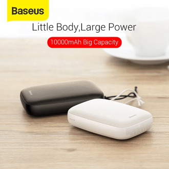 Baseus Mini Power Bank 10000mAh Small External Battery Charger Dual USB Portable Powerbank 10000mAh Fire for Phone