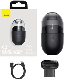 Baseus Mini Stofzuiger Draagbare Draadloze Handheld Stofzuiger Voor Desktop Pc Laptop Toetsenbord Auto Stofzuiger zwart