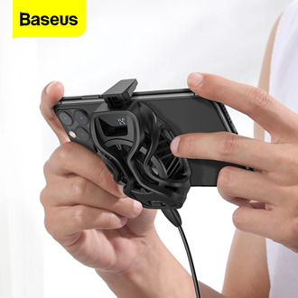Baseus Mobile Phone Cooler Universal Gaming Mobile Cooling Fan Cell Phone Digital Display Radiator For iPhone 11 Samsung Xiaomi