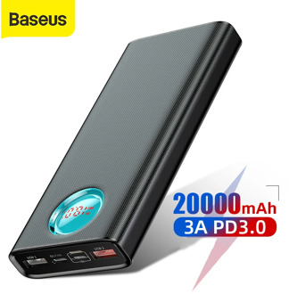 Baseus Power Bank 20000mAh Quick Charge 3.0 PD Fast Charging Powerbank Portable External Battery Charger Poverbank For Xiaomi