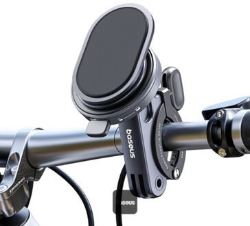 Baseus PrimeTrip 2-in-1 Telefoonhouder Fiets / Scooter / Motor met Ring Stand - Magnetisch - Universeel - Cosmic Black Zwart - One size