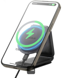Baseus PrimeTrip Series C02 Mega Telefoonhouder auto - Magnetisch en MagSafe/Qi2 - Draadloos opladen - Zelfklevend - Zwart - 99
