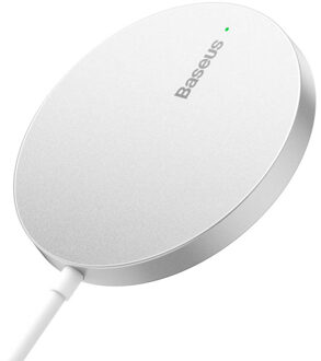 Baseus Simple Mini3 draadloze oplader - Geschikt voor MagSafe en Qi2 - 15 Watt - Zilver - One size