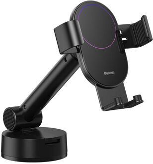 Baseus Simplism Gravity - Telefoonhouder auto – Dashboard / Vooruit – Opvouwbaar – Verstelbaar - Zwart - One size