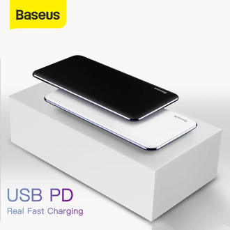 Baseus Ultra Thin 10000mAh Power Bank USB Type C PD Fast Charging Powerbank 10000mAh Portable External Battery Charger For Phone