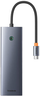 Baseus UltraJoy 10-in-1 USB-C Hub - 4K 60Hz - 100 Watt opladen - Docking station - Space Grey Grijs - One size