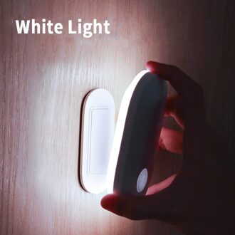 Baseus Usb Licht Natuurlijke Wit Nachtlampje Lichaam Inductie Entree Wandlamp Usb Opladen Licht Slaapkamer Motion Sensor Led Lamp wit licht