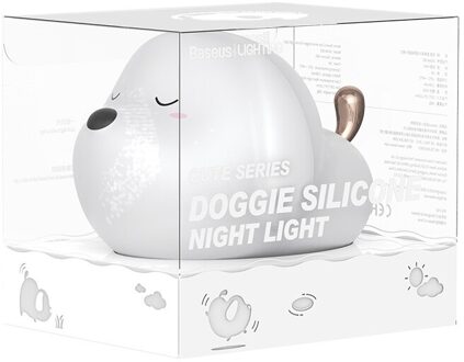 Baseus Usb Night Lamp Siliconen Touch Sensor Led Nachtlampje Voor Kinderen Baby Kids Kat Hond Led Usb Led Night lamp Slaapkamer Licht Doggie