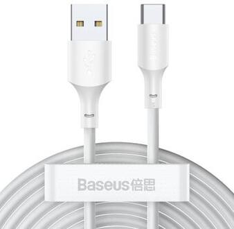 Baseus USB to USB-C Cable 1,5m (White) - 2 Pack